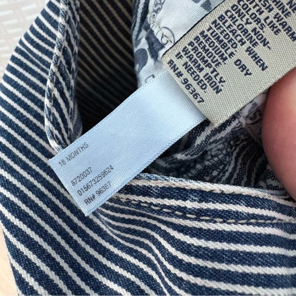 Vintage OshKosh B’gosh Hickory Stripe Vestbak Overalls - 18 - Picture 10 of 11